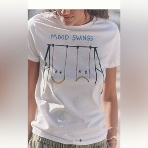 Anthropologie NWT 100% XS cotton Mood Swings tee by Unfortunate Portraits; cute!